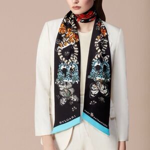 BVLGARI MARY KATRANTZOU Butterfly Scarf RARE MASTERPIECE